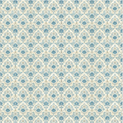 1:12 Vintage Blue Floral Wallpaper