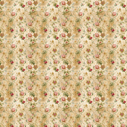 Distressed Pale Flowers Wallpaper 1:12