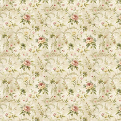 vintage colorful flower wallpaper 1:12