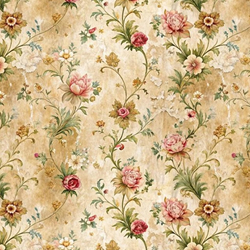 Distressed Floral Wallpaper Image