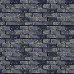 Navy Blue Gold Brick 1:12