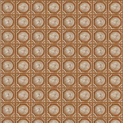 White Brown Circular Ceiling Tile