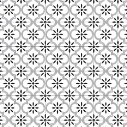 Black Grey Geometric Tile 1:12