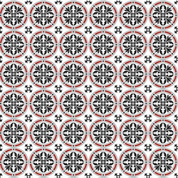 Black Red Ornate Tile Image 1:12