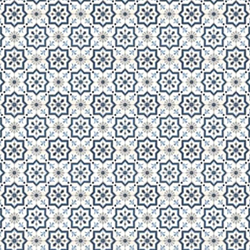 Blue Geometric Floor Tile 1:12
