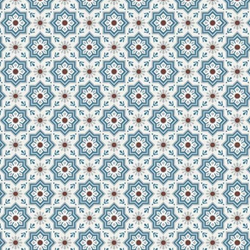 Blue Red Geometric Tile 1:12