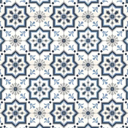 blue geometric tiles