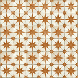 Old Brown Star Bathroom Tile 1:12