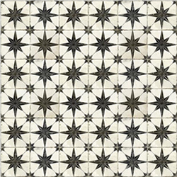 Old Black Star Bathroom Tile 1:12