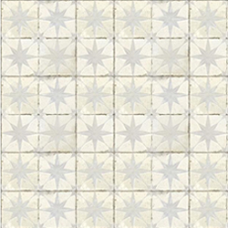 Old Light Grey Star Kitchen Wall Tile 1:12