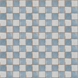 Old Blue White Chess Kitchen Tile 1:24