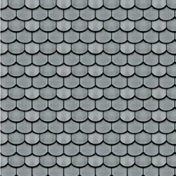 Grey Scalloped Roofing 1:24