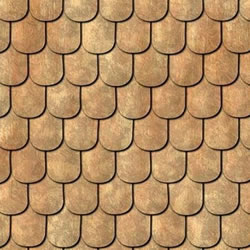 Scallop roof tile