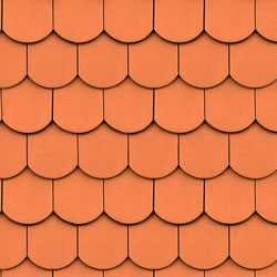 Scallop roof tile