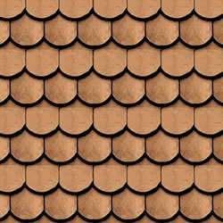 Scallop roof tile
