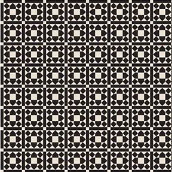 Black White Patterned Victorian Floor Tile 1:12