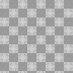 Grey Patterned Victorian Floor Tile 1:12