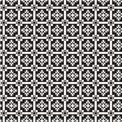 Black Pattern Victorian Floor Tile 1:12