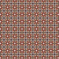 Red Brown White Victorian Floor Tile 1:12