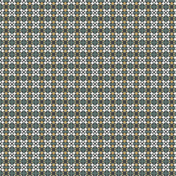 Black White Green Yellow Patterned Victorian Floor Tile 1:24