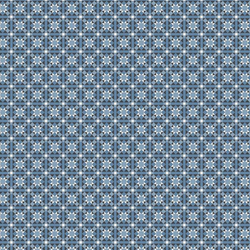 Black White Blue Patterned Victorian Floor Tile 1:24