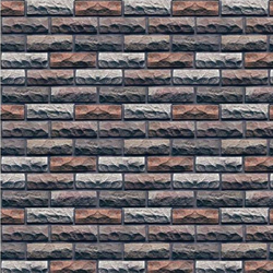 Red White Wall Stone Cladding 1:24