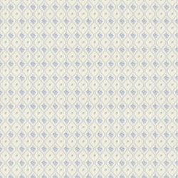 Blue Floral with Stripes Wallpaper 1:12