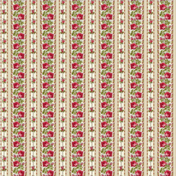 vintage red floral striped wallpaper 1:12