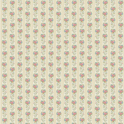 1:24 scale vintage Striped Floral wallpaper